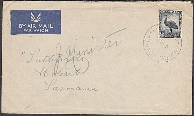 PAPUA NEW GUINEA Australia Period 1949 cover ex BULOLO......................Q942