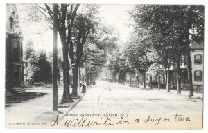 Morris Avenue, Elizabeth, New Jersey 1906 Undivided Back Mailed PPC, Flag Cancel