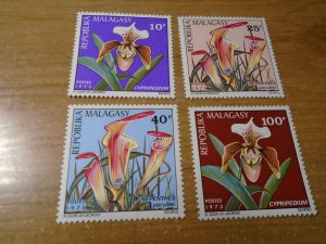 Flowers :  Madagacar  #  495-98  MNH