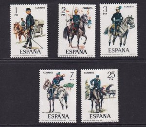 Spain   #2051-2055  MNH  1977  uniforms