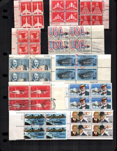 US 11 used  plate blocks air mail