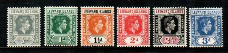 Leeward Islands #120-125  Mint  Scott $7.70