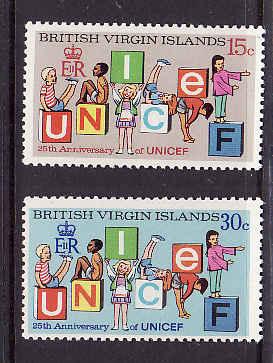 Virgin Is.-Sc#233-4-unused NH set-Children-UNICEF-1971-