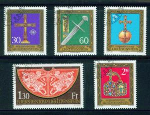 LIECHTENSTEIN Scott 567-71 Used CTO set CV $7.80