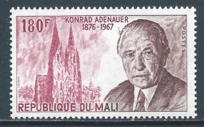 Mali #255 NH Konrad Adenaur, Birth Cent.