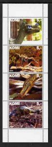 KOMI - 2003  - Dinosaurs - Perf 4v Sheet - Mint Never Hinged - Private Issue