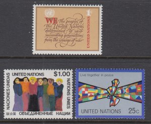 UN New York 291-293 MNH VF