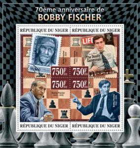 NIGER 2013 SHEET BOBBY FISCHER CHESS nig13314a