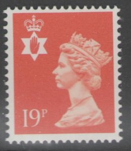 NORTHERN IRELAND SGNI49 1988 19p BRIGHT ORANGE-RED MNH