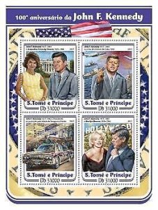 2017 S.Tome&Principe - John F. Kennedy. Michel: 7098-7101  |  Scott Code: 3257