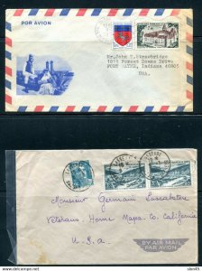 France 1951/1973 2 covers to USA 12313