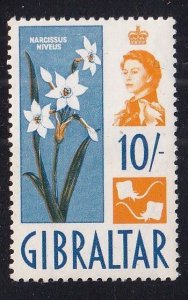 Gibraltar  #159 MNH 1960 narcissus 10sh