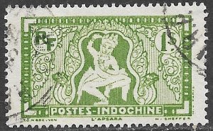 INDO-CHINA 1931-41 1pi Apsaras Celestial Dancer Issue Sc 169 VFU