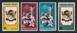 Togo Flowers 50th Anniversary of Lions International 4v SG#540-543