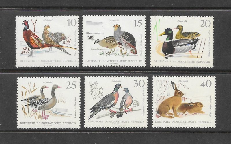 BIRDS - GERMANY(DDR) #998-1003   MNH