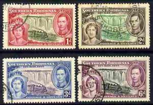 Southern Rhodesia 1937 KG6 Coronation perf set of 4 fine ...