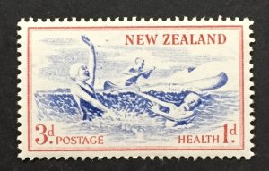 New Zealand 1957 #b53, Boy In Canoe, MNH.