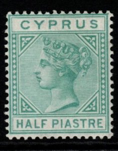 CYPRUS SG11 1881 ½pi EMERALD-GREEN DIE I MTD MINT 