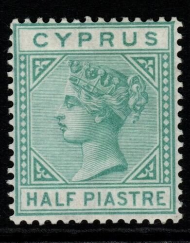 CYPRUS SG11 1881 ½pi EMERALD-GREEN DIE I MTD MINT 