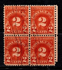 US Stamps #J81 USED PARCELPOST BLOCK