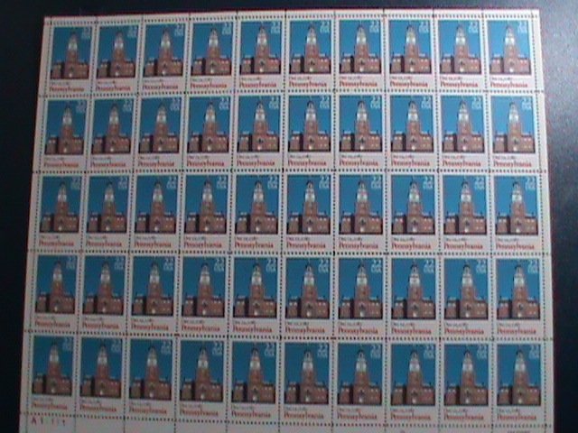 ​UNITED STATES-1987 SC#2337- CENTENARY OF CONSTITUTION-PENNSYLVANIA -MNH SHEET