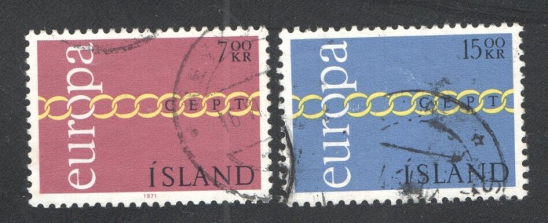 Iceland #429-430  VF, Used, Cat. $3.75  ....   2790322