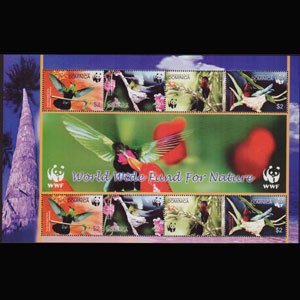 DOMINICA 2005 - Scott# 2520a S/S WWF-Hummingbirds NH