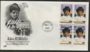 US FDC Scott # 2442 Wells Art Craft, Block of 4 First Day Cover (1 Cvr)