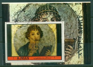 Ajman 1972 Mi#MS508A Young Men in Pompeian Art MS CTO