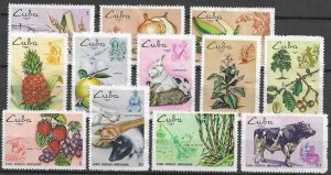 CUBA Sc# 1446-1457 food farming agriculture Cpl set of 12  1969 MNH