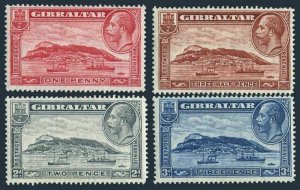 Gibraltar 96-99,hinged.Michel 96A-99A. King George V.Rock of Gibraltar.