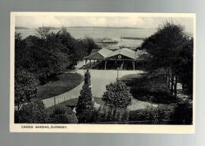 1940 Guernsey Channel Islands Occupation Postcard COver Bi Sect Stamp Candie Gar