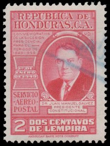 HONDURAS AIRMAIL STAMP 1949. SCOTT: C171. USED. # 3