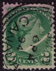 Canada #  36i Used VF CDS 94 with large printing error