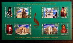 ROMANIA Sc 5068a+5069 NH MINISHEET+SOUVENIR SHEET OF 2008 - CHURCHES