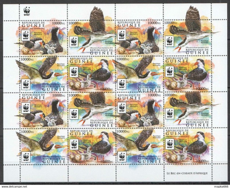 2015 Guinea Wwf Birds Skimmers #11528-11531 Full Sh(4Set) ** Nw0563