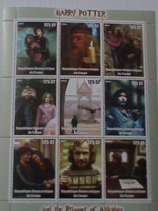 CONGO-2003- HARRY PORTER & THE PRISONER OF ASKABAN-MNH SHEET VERY FINE