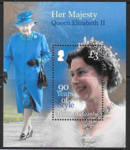 TRISTAN DA CUNHA SGMS1167 2016 QUEENS 90th BIRTHDAY MNH