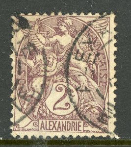 Egypt - Alexandria 1902 French Colony 2¢ Scott #17 VFU Z237