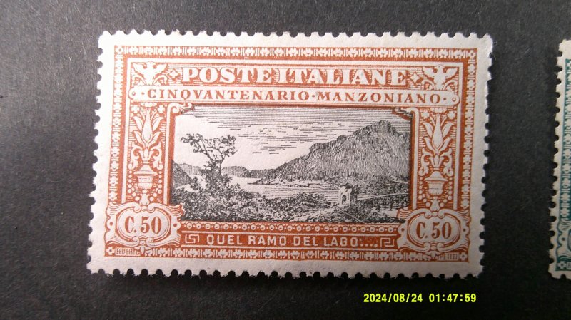 Italy 1923 Scott# 165, 166, 168 Mint Fine-VF Hinged singles