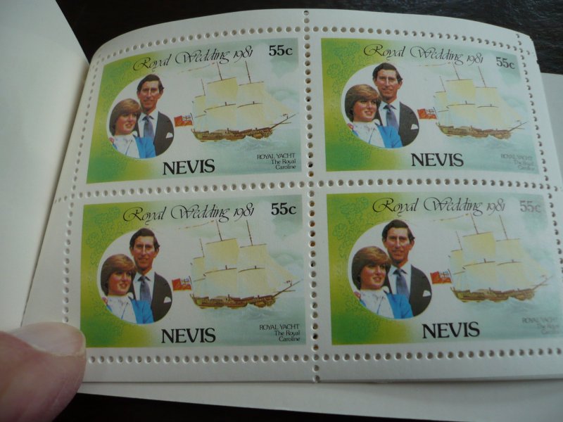 Stamps - Nevis - Scott# 135a,138a - Mint Never Hinged Booklet