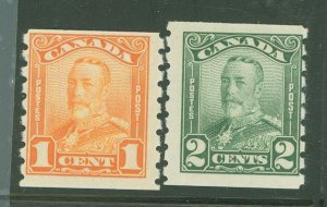 Canada #160-161 Unused Multiple