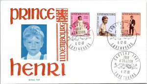 Luxembourg FDC 1961 - 10c/2x25c Stamps - Prince Henri - F29017 