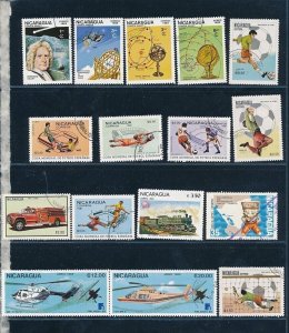 D397880 Nicaragua Nice selection of VFU (CTO) stamps