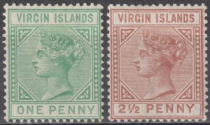 EDSROOM-21780 Virgin Islands 10-11 H 1880 Complete Queen Victoria CV$207.50