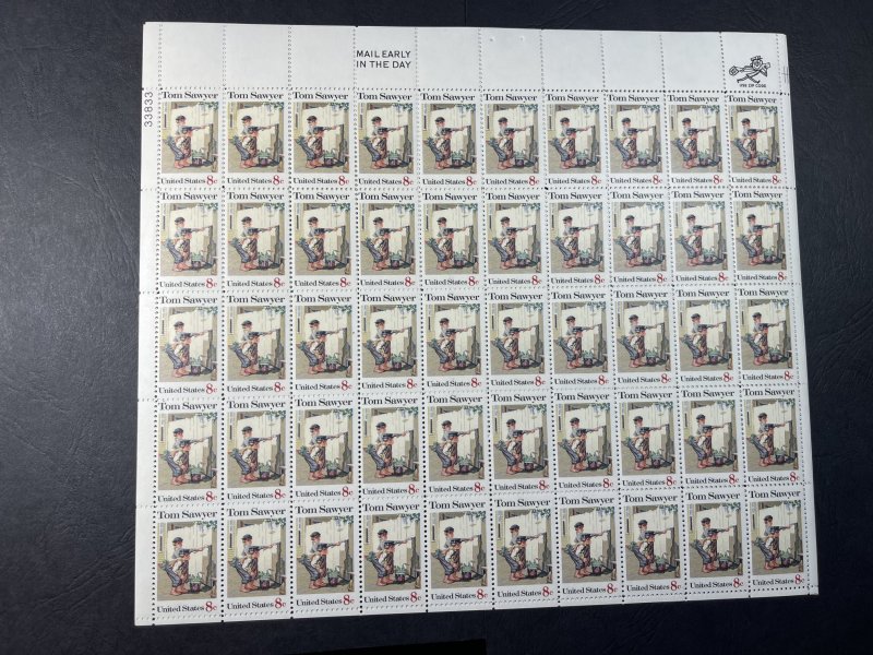 U.S.# 1470-MINT/NEVER HINGED-PANE OF 50--AMERICAN FOLKLORE-TOM SAWYER--1972