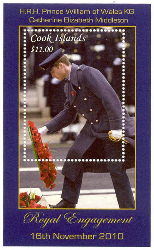 Cook Islands - 2011 MNH Prince William s/s #1361 cv 17.00 Lot #270