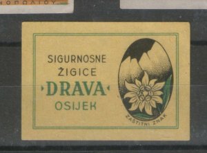 YUGOSLAVIA-OLD MATCBOX POSTER STAMP-FLORA