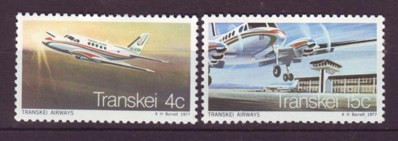 J19044 Jlstamps 1977 so africa-transkel set mnh #22-3 airplanes