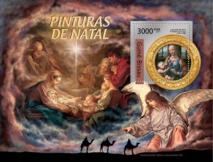 GUINEA BISSAU - 2011 - Christmas Paintings - Perf Souv Sheet - Mint Never Hinged